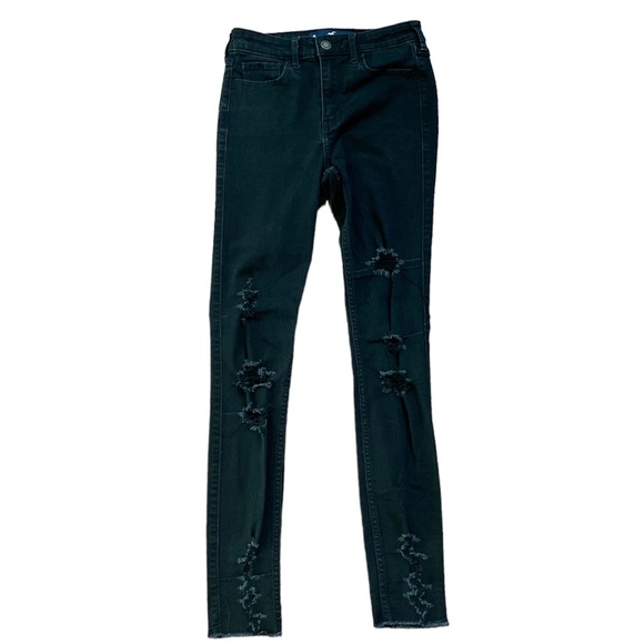 Hollister distressed black jeans - Picture 1 of 4